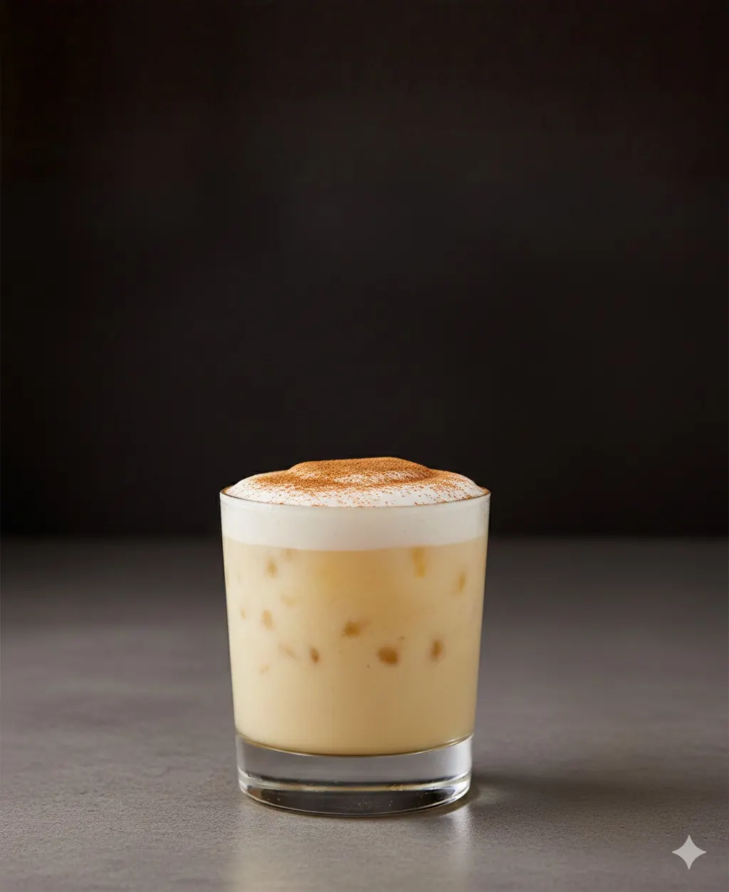 Drink autoral Brazuca, de banana com espuma de limão e canela